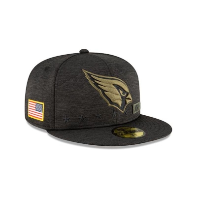 Black Arizona Cardinals Hat - New Era NFL Salute To Service 59FIFTY Fitted Caps USA4506739